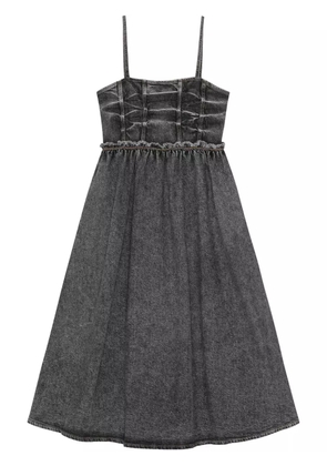 GANNI denim midi dress - Black