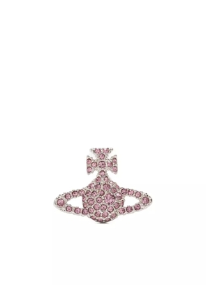 Vivienne Westwood Grace Bas Relief orb crystal earrings - Silver