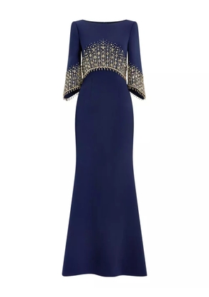 Jenny Packham Electricia embellished maxi dress - Blue