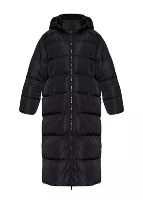 Add zip-fastening padded coat - Black