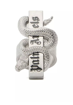 Palm Angels snake box logo ring - Silver