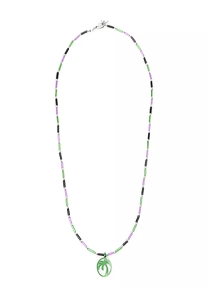Palm Angels palm motif beads necklace - Silver