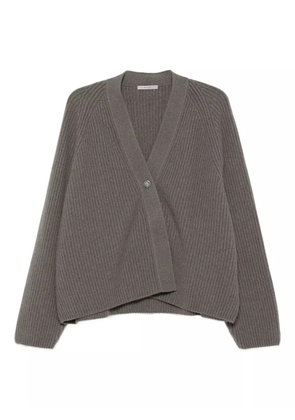 Dusan ribbed V-neck cardigan - Grey