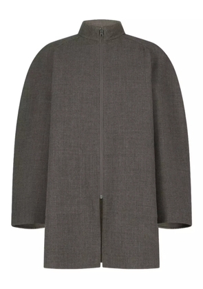 Amomento zip-fastening coat - Brown