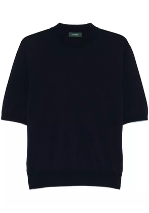 Zanone fine-knit T-shirt - Blue