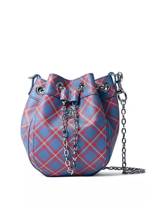 Vivienne Westwood tartan-check bucket bag - Blue
