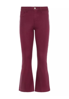 L'Agence Kendra high-rise flare denim - Red