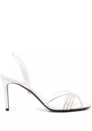 Alevì 80mm crystal-embellished sandals - White