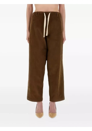 MOSCHINO JEANS drawstring corduroy trousers - Brown