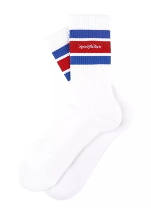 Sporty & Rich Seif logo socks - White