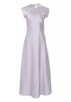 Carolina Herrera cap-sleeve satin dress - Purple