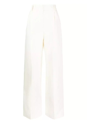 Dice Kayek pleat-detail tailored trousers - White