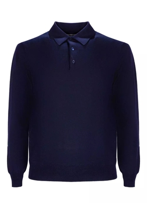 Cruciani button-fastening polo shirt - Blue