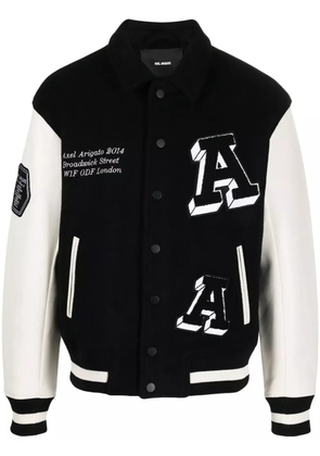 Axel Arigato appliqué-lettering bomber jacket - Black