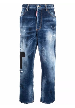 DSQUARED2 distressed straight-leg jeans - Blue