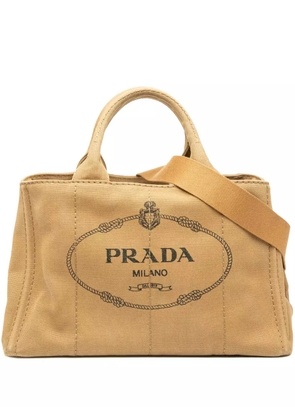 Prada Pre-Owned 2013-2025 Canvas Canapa Logo satchel - Brown