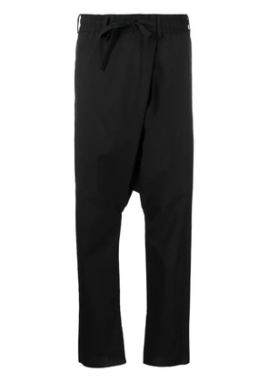 Gabriele Pasini drawstring drop-crotch trousers - Black