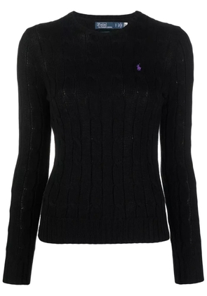 Polo Ralph Lauren logo-embroidered cable-knit sweater - Black