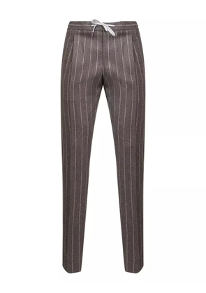PT Torino striped drawstring trousers - Brown