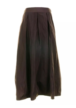 Vicario Cinque pleated midi skirt - Brown