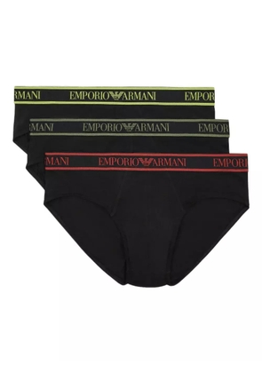 Emporio Armani logo-waistband boxers (pack of three) - Black