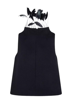 Nº21 feather-detail top - 9000 BLACK