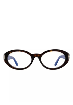 TOM FORD Eyewear oval-frame glasses - Brown