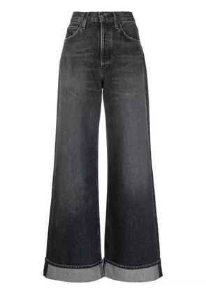 AGOLDE Dame wide-leg organic-cotton jeans - Black