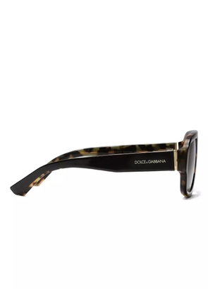 Dolce & Gabbana Eyewear Lusso Sartoriale geometric-frame sunglasses - Black
