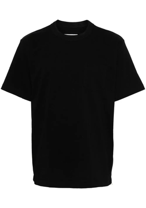 sacai zip-slit cotton T-shirt - Black