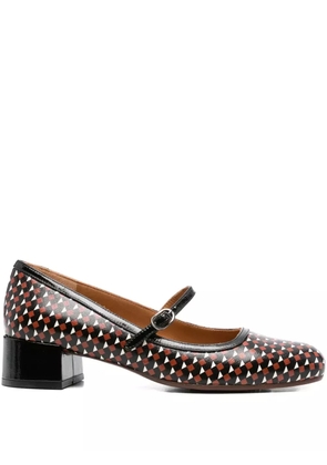Chie Mihara 40mm Reni geometric-pattern pumps - Black