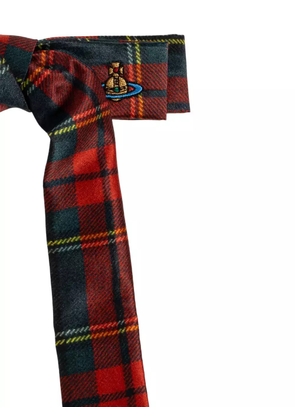 Vivienne Westwood tartan orb-detail hair accessory - Red