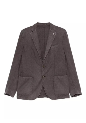 L.B.M. 1911 cashmere single-breasted blazer - Brown