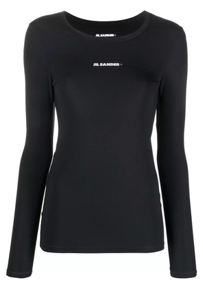 Jil Sander logo-print long-sleeve T-shirt - Black