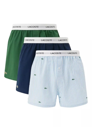 Lacoste logo-waistband boxer pack - Blue