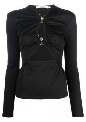 Christopher Esber cut-out detail long-sleeve top - Black