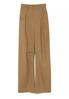 MM6 Maison Margiela pleat-detailing trousers - Brown