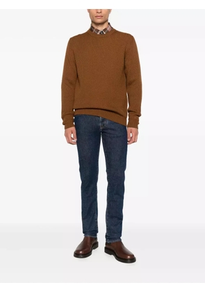 SEVEN GAUGE crew-neck ribbed-knit jumper - Brown