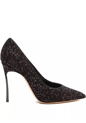 Casadei 100mm glitter-point pumps - Black