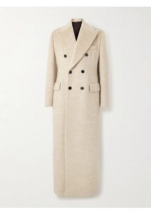 Dolce&Gabbana - Double-Breasted Mohair-Blend Coat - Men - Neutrals - IT 50