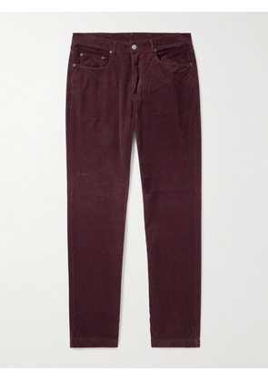 Massimo Alba - Slim-Fit Straight-Leg Cotton-Corduroy Trousers - Men - Burgundy - UK/US 30