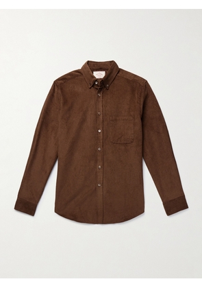 Portuguese Flannel - Lobo 2.0 Button-Down Collar Cotton-Corduroy Shirt - Men - Brown - XS