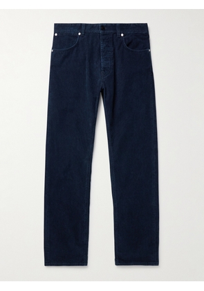 Stone Island - Denim Research Straight-Leg Cotton-Blend Corduroy Trousers - Men - Blue - UK/US 28