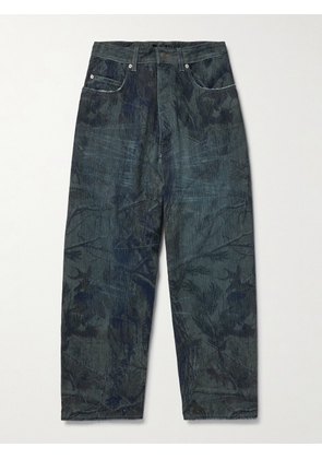 Balenciaga - Wide-Leg Distressed Camouflage-Print Jeans - Men - Blue - M