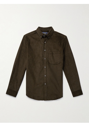 Portuguese Flannel - Lobo 2.0 Button-Down Collar Cotton-Corduroy Shirt - Men - Green - XS