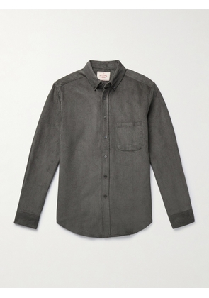 Portuguese Flannel - Lobo 2.0 Button-Down Collar Cotton-Corduroy Shirt - Men - Gray - XS