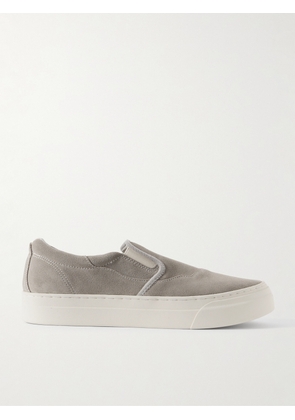 Omni - Lister Canvas-Trimmed Suede Slip-On Sneakers - Men - Gray - EU 39
