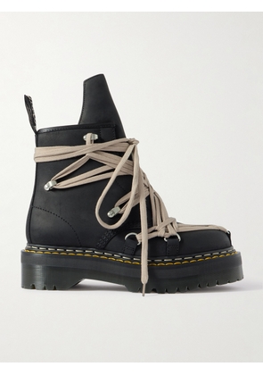 Rick Owens - Dr Martens 1460 Quad Sole Megalace Leather Lace-Up Boots - Men - Black - UK 6
