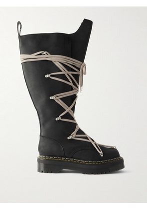 Rick Owens - Dr Martens Leather Lace-Up Boots - Men - Black - UK 6