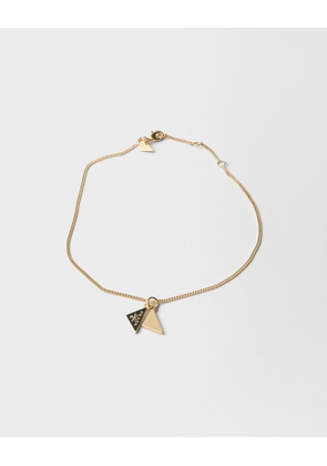 Enameled metal necklace